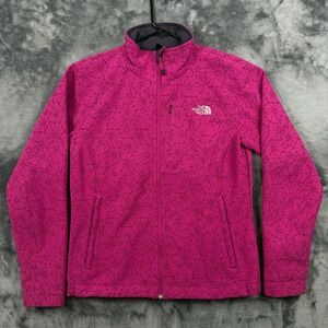The North Face Apex Bionic Jacket Womens Medium Pink Geometric Print Softshell